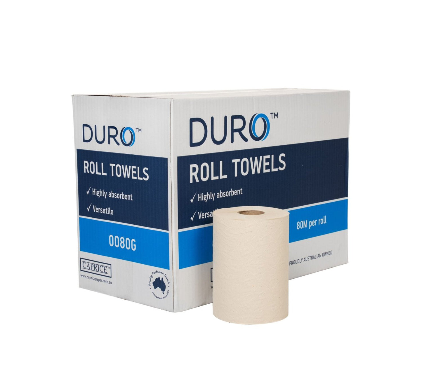 CAPRICE PAPER C-0080G Caprice Towel Roll Duro 19cm x 80m Carton of 16