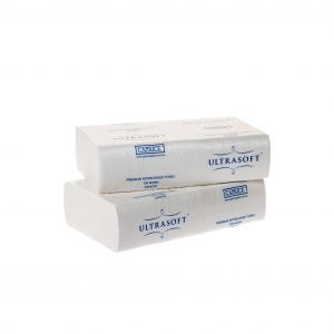 CAPRICE PAPER C-2324CW Caprice Towel Interleaved Ultrasoft Ultraslim 24cm x 23cm 150 Sheet Pack Carton of 16