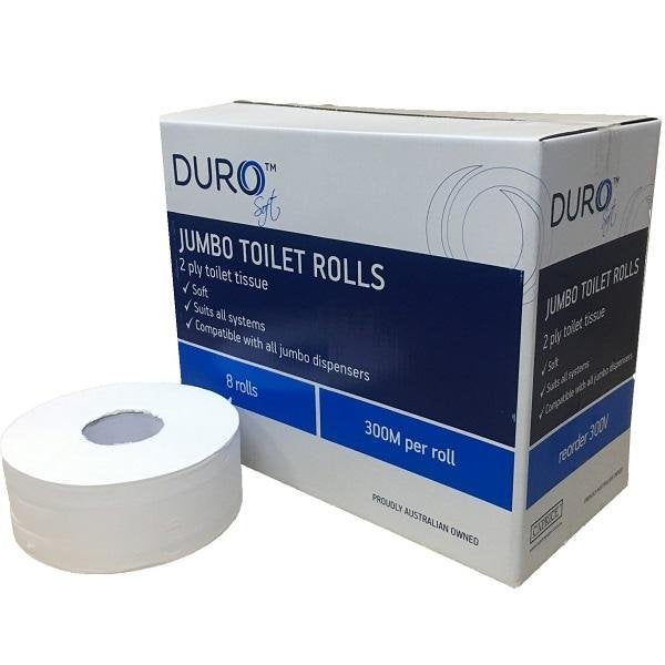 CAPRICE PAPER C-300V Caprice Toilet Roll Jumbo Duro 300m 2Ply Carton of 8
