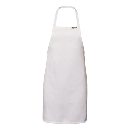Chefscraft CA012 Full Bib 100% Polyester Apron in White