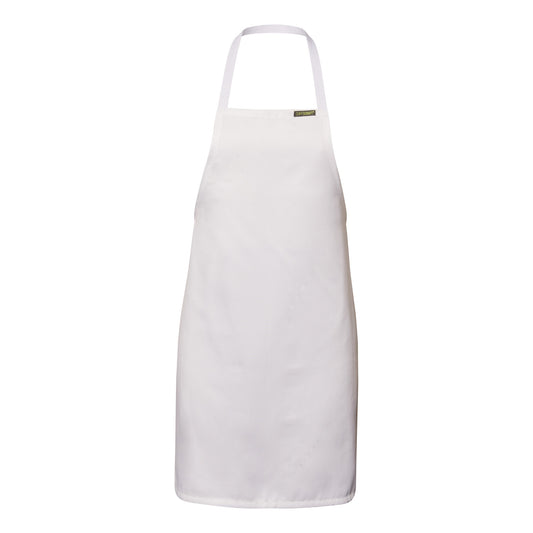 Chefscraft CA012 Full Bib 100% Polyester Apron in White