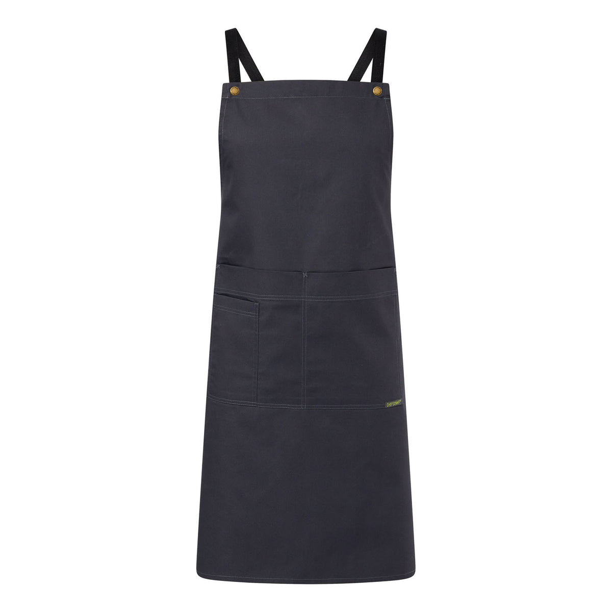 Chefscraft CA031 Full Bib Apron With Pockets in Charcoal