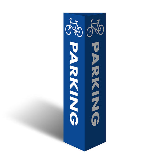 Max Global Products CBC1005 Three Sided Bollard Cover Surround, Parking (Bicycle Picto)