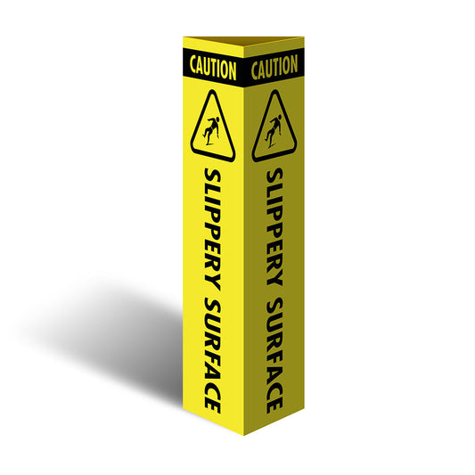Max Global Products CBC1019 Three Sided Bollard Cover Surround, Slippery Surface (With Picto)