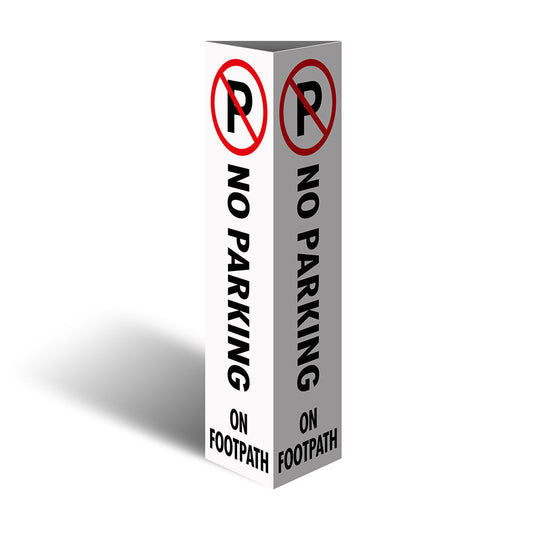 Max Global Products CBC1030 Three Sided Bollard Cover Surround, No Parking On Footpath