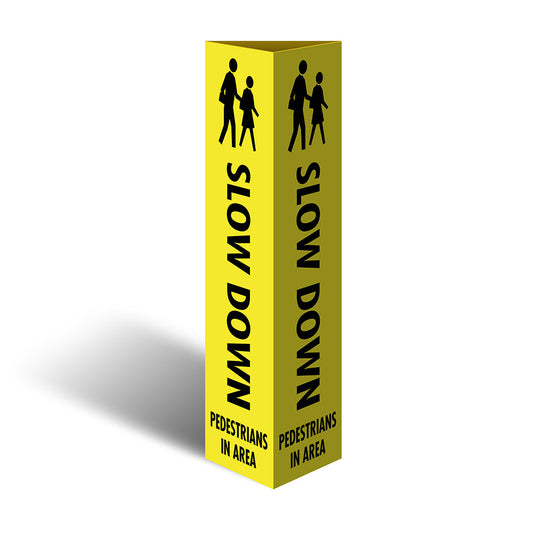 Max Global Products CBC1032 Three Sided Bollard Cover Surround, Slow Down Pedestrians In Area