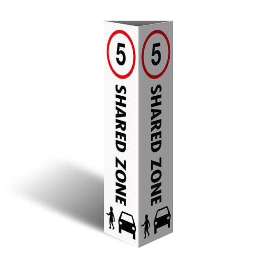 Max Global Products CBC1036 Three Sided Bollard Cover Surround, 5km Shared Zone