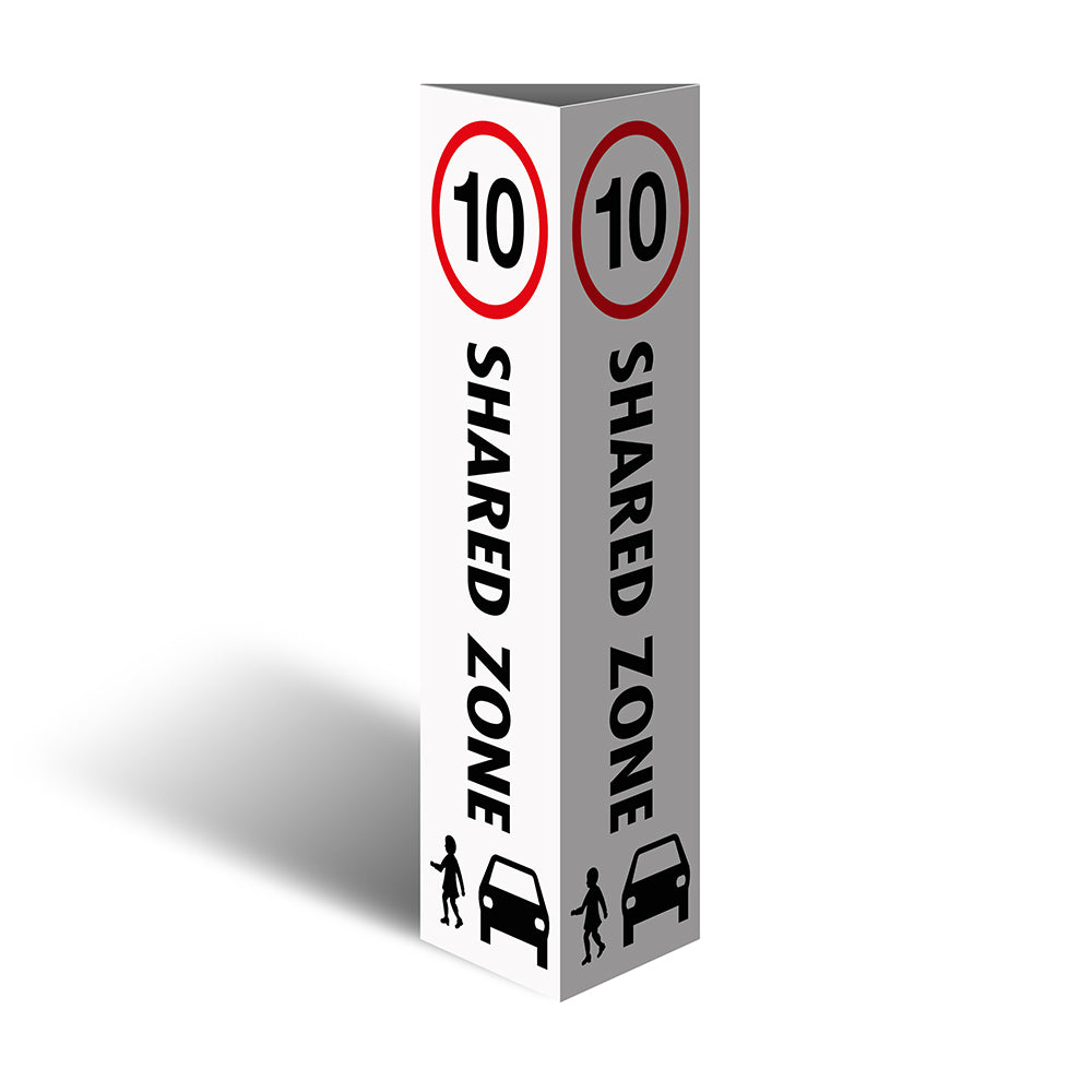 Max Global Products CBC1037 Three Sided Bollard Cover Surround, 10km Shared Zone