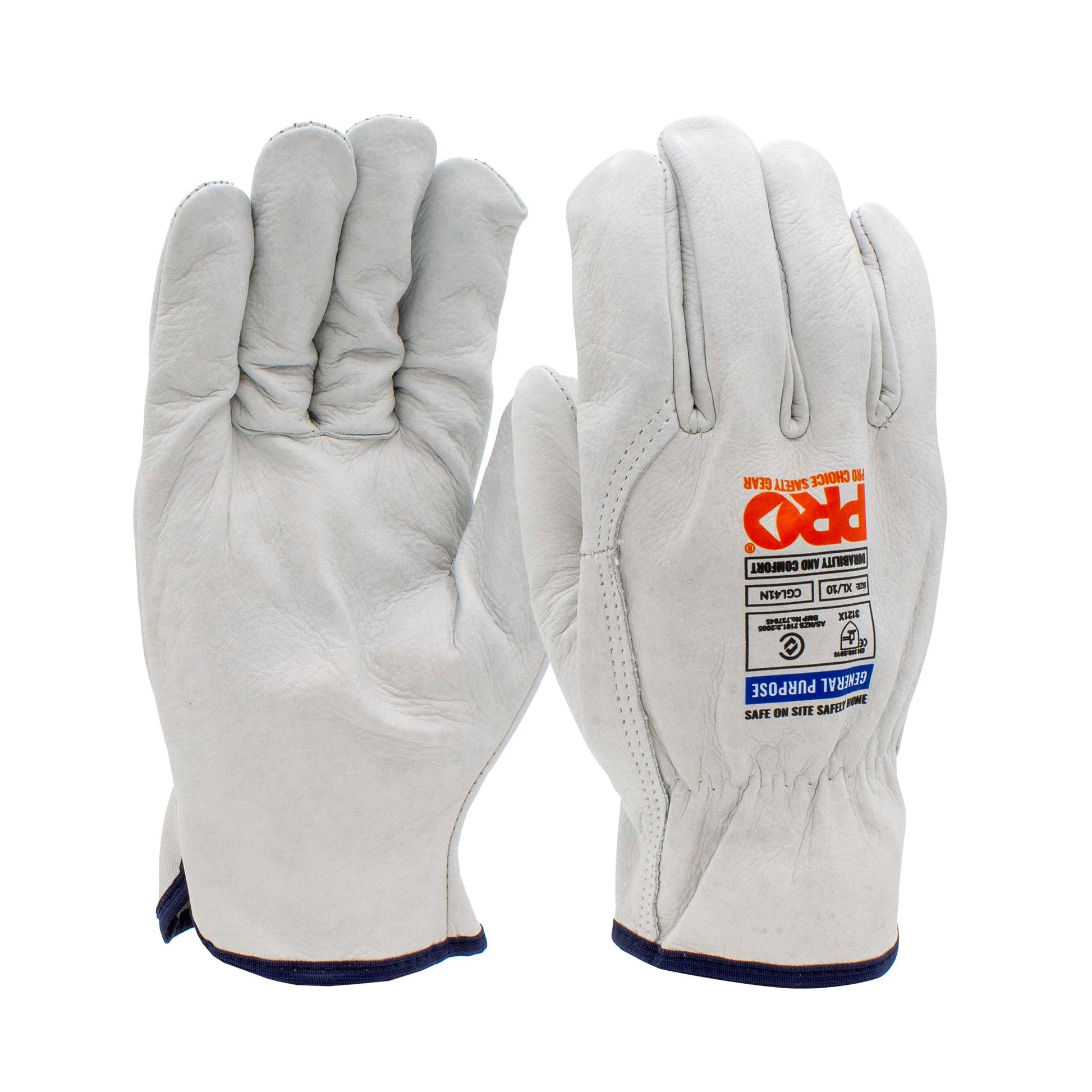 Pro Choice Safety Gear Riggamate Natural Cowgrain Gloves