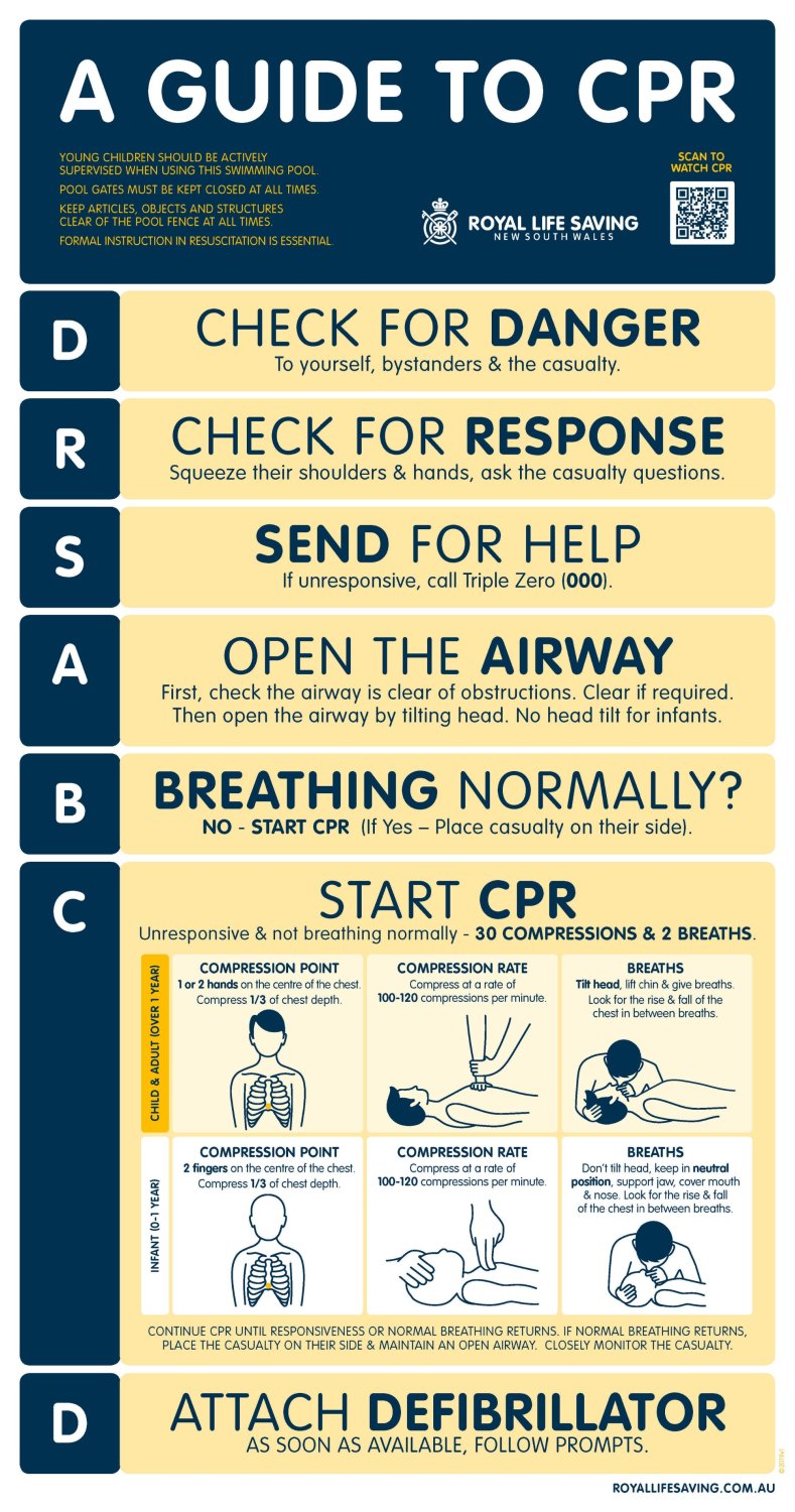 Max Global Products CPR-PP CPR and Pool Safety Poster Large 400mm x 750mm
