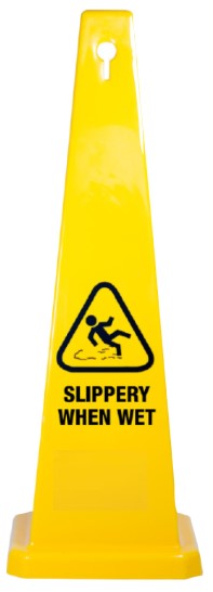 Max Global Products CS1013 Safety Cone, Slippery When Wet Sign