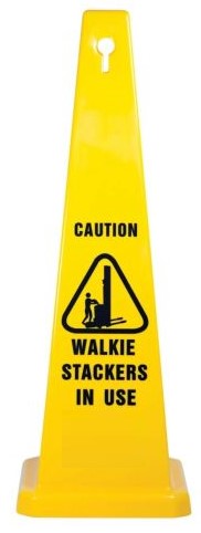 Max Global Products CS1016 Safety Cone, Caution Walkie Stacker In Use Sign