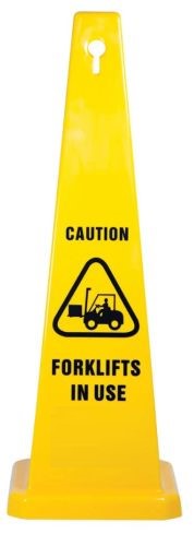 Max Global Products CS1017 Safety Cone, Caution Forklifts In Use Sign