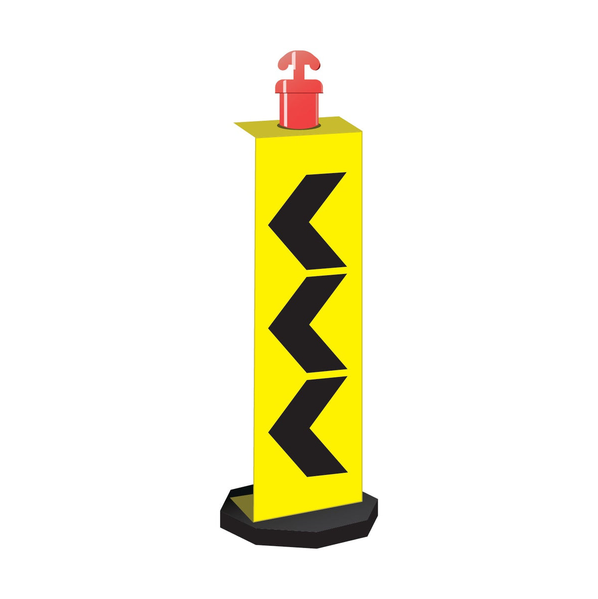 Max Global Products CS3001 Bollard Sign, Chevron (Left)