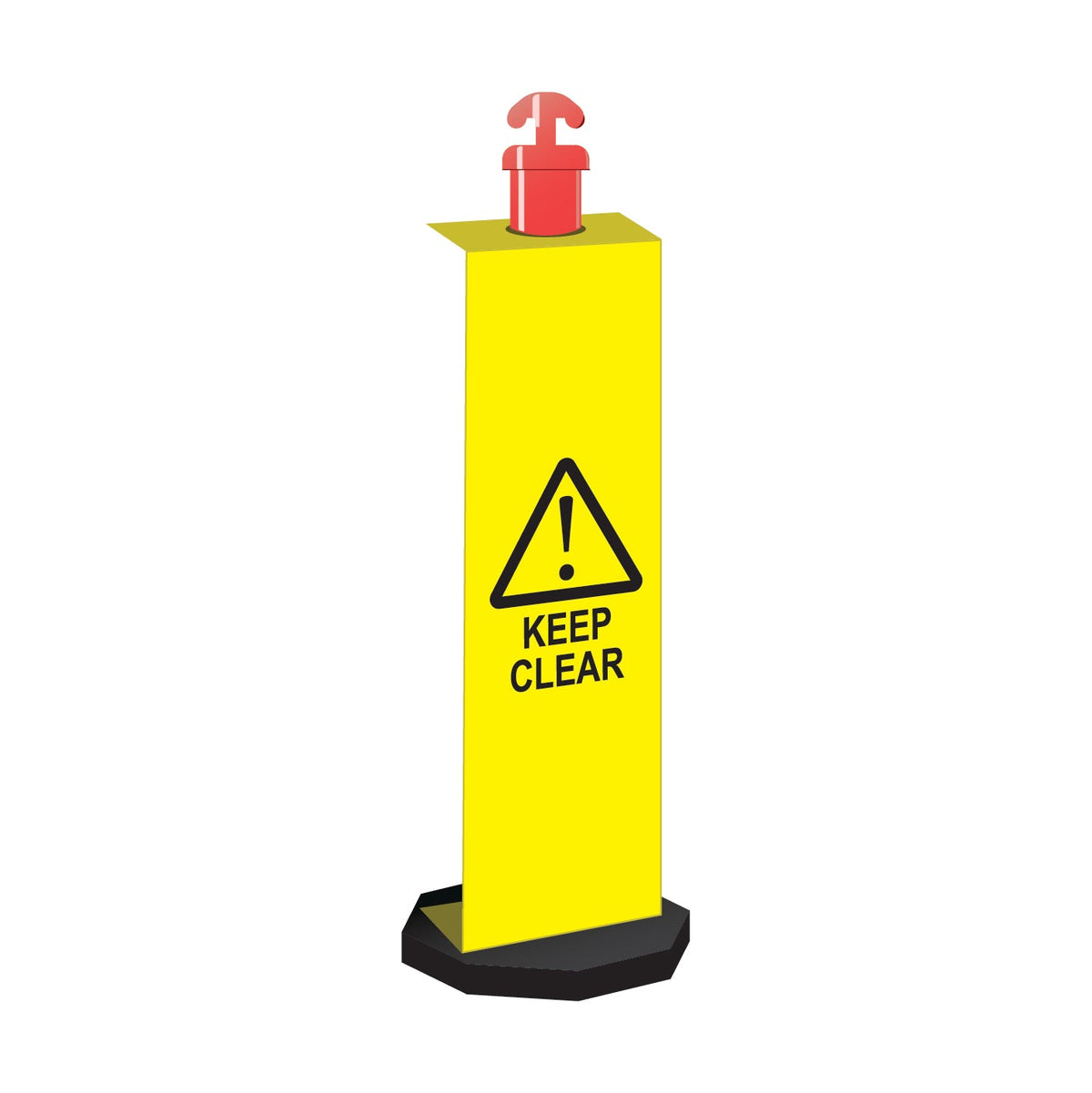 Max Global Products CS3004 Bollard Sign, Keep Clear