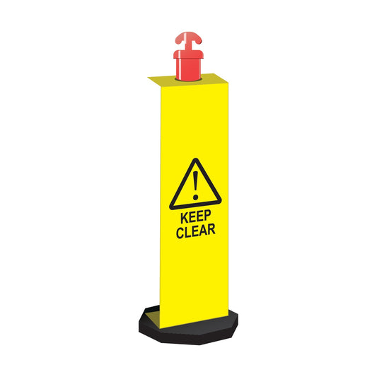Max Global Products CS3004 Bollard Sign, Keep Clear