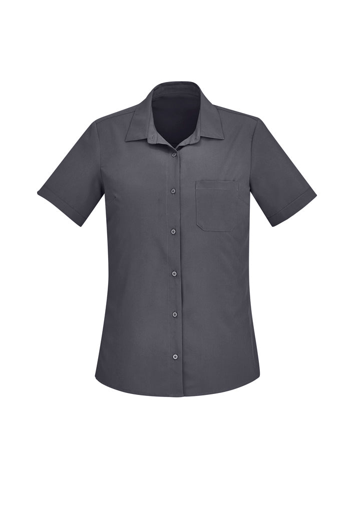 BizCare CS947LS Womens Florence Plain Short Sleeve Shirt