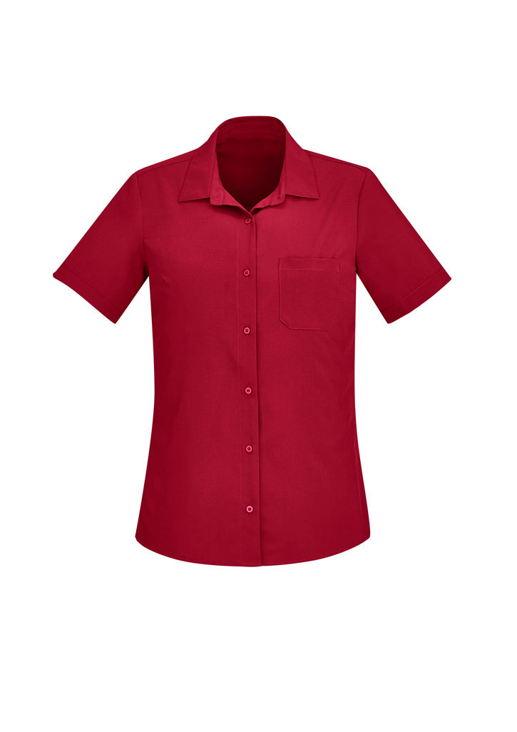 BizCare CS947LS Womens Florence Plain Short Sleeve Shirt