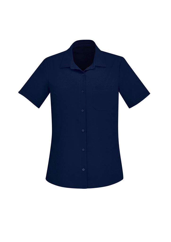 BizCare CS947LS Womens Florence Plain Short Sleeve Shirt