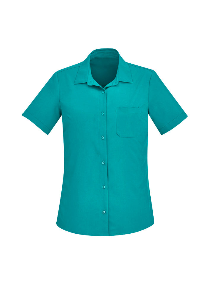 BizCare CS947LS Womens Florence Plain Short Sleeve Shirt