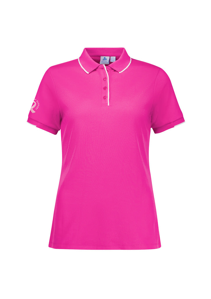 BizCare CST313LS Womens Pink Short Sleeve Polo