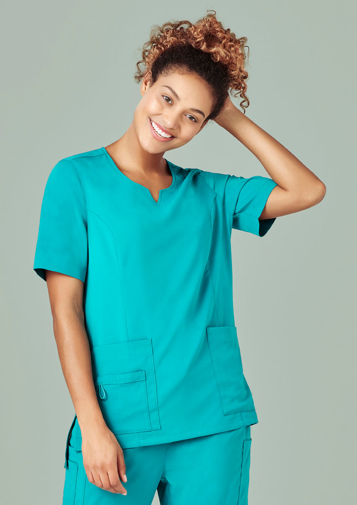 BizCare CST942LS Womens Avery Round Neck Scrub Top