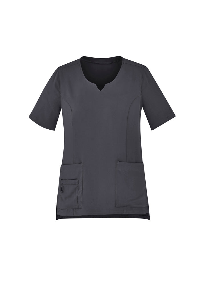 BizCare CST942LS Womens Avery Round Neck Scrub Top