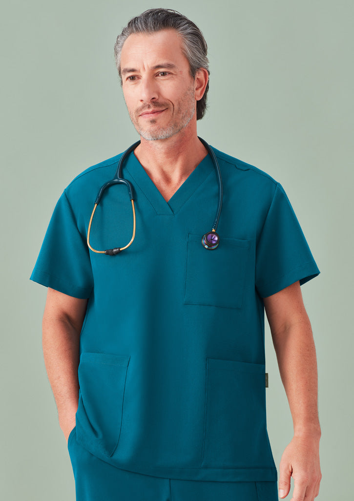 BizCare CU544US Unisex Pulse V-Neck Scrub Top
