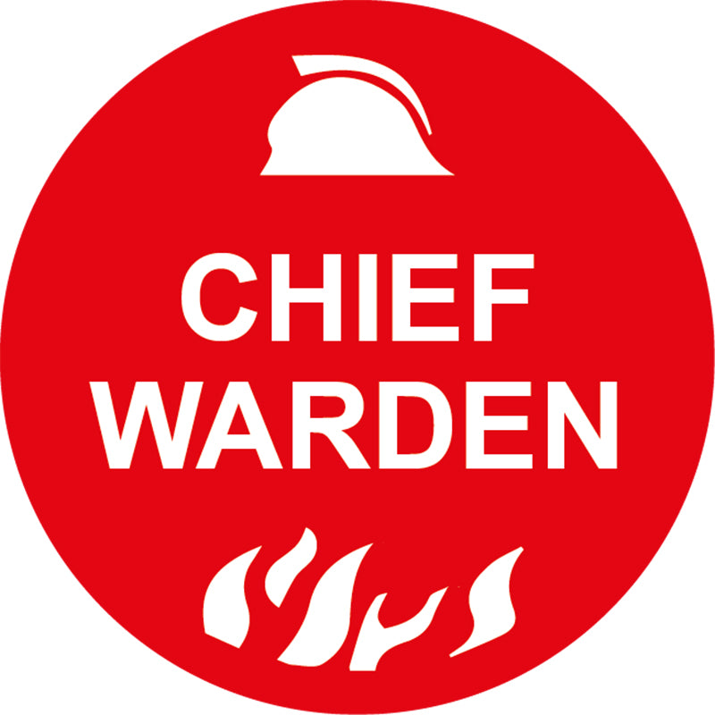 Max Global Products S9106 Chief Warden, Round Hardhat Stickers, Pack/12 Sign