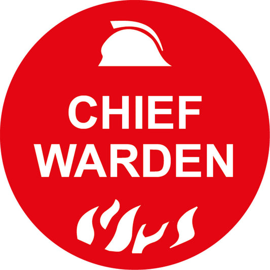 Max Global Products S9106 Chief Warden, Round Hardhat Stickers, Pack/12 Sign