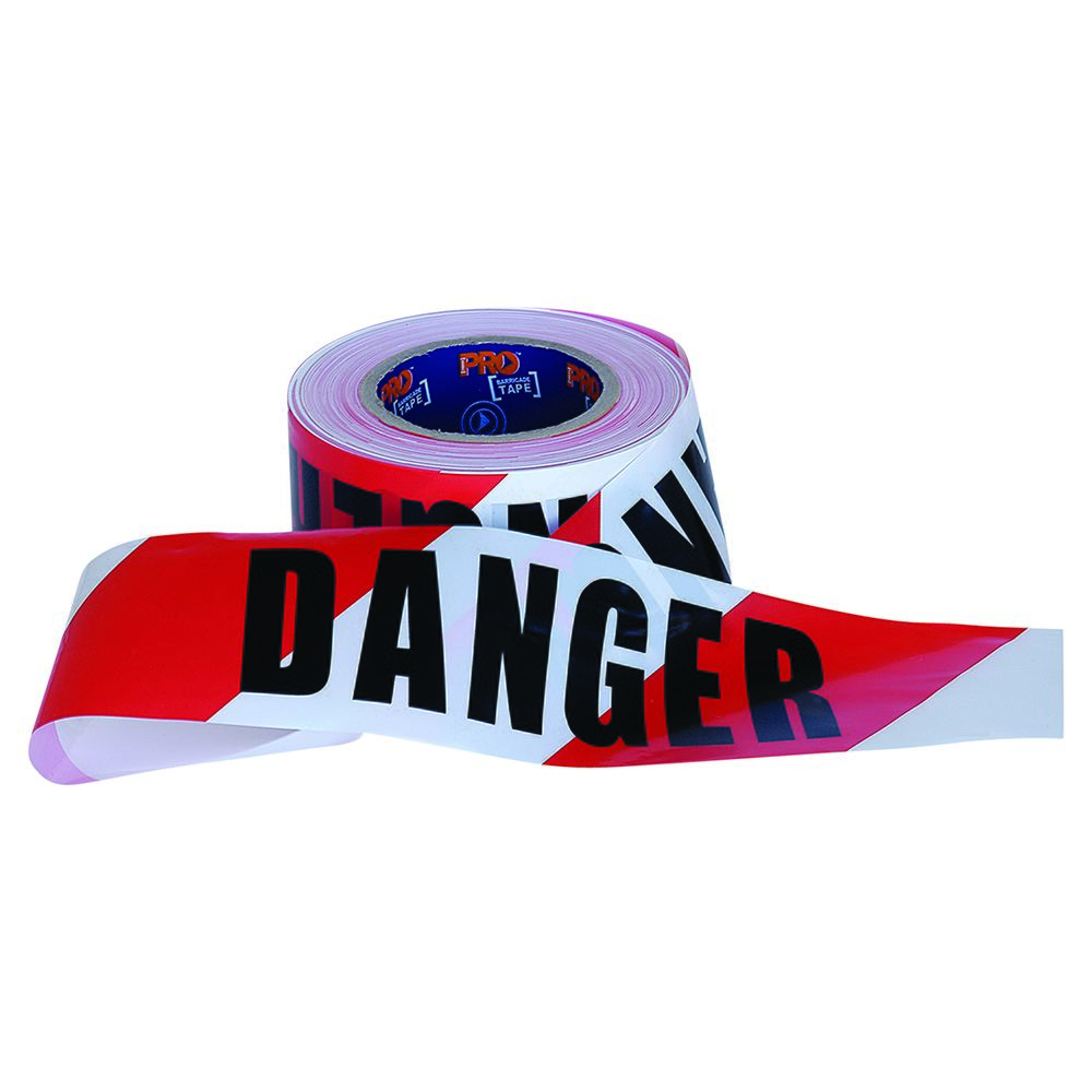 Pro Choice Safety Gear Barricade Tape - 100M X 75mm Danger Print