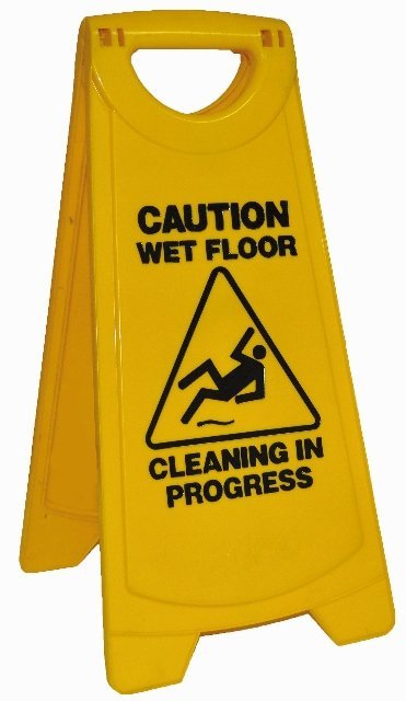 EDCO E19093 A-Frame Caution Wet Floor / Cleaning in Progress Sign, H620mm x W300mm