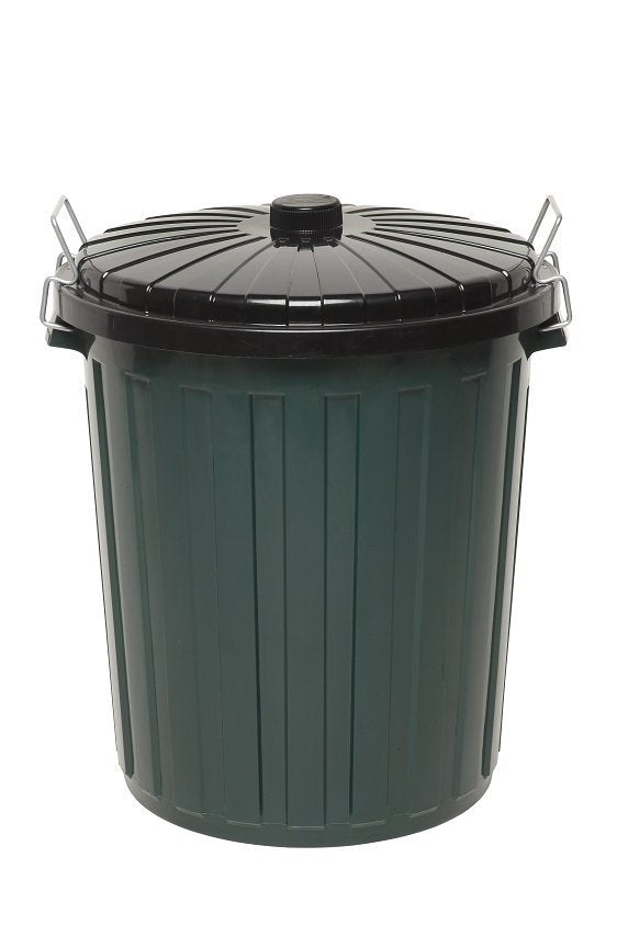 EDCO E19190 Garbage Bin, Green with Black Lid, 55L
