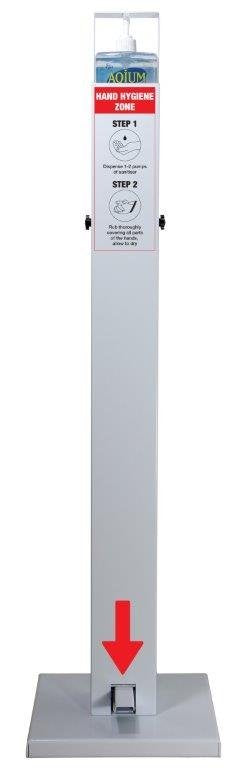 Max Global Products E29000 Touchless Hand Sanitiser Station with Foot Pump