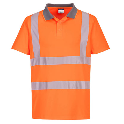 Portwest Eco Hi-Vis Polo Shirt S/S (6 Pack) in Orange