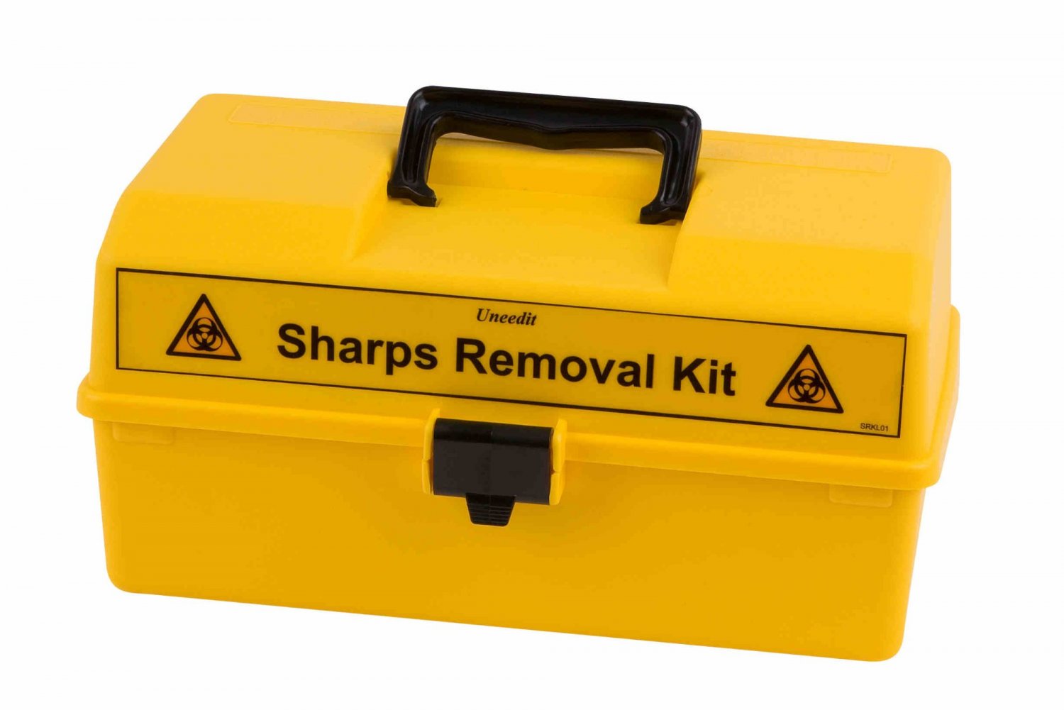 Max Global Products F121 First Aid Case Plastic Fischer Sharps Yellow Labelled