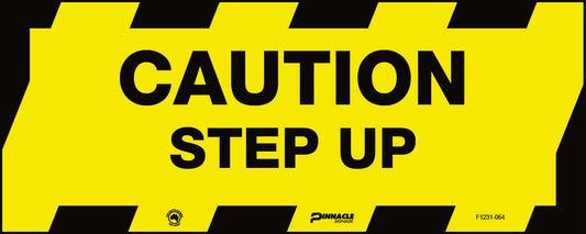 Max Global Products F1231-064 Floor Graphics, , Anti-Slip, Caution Step Up Sign