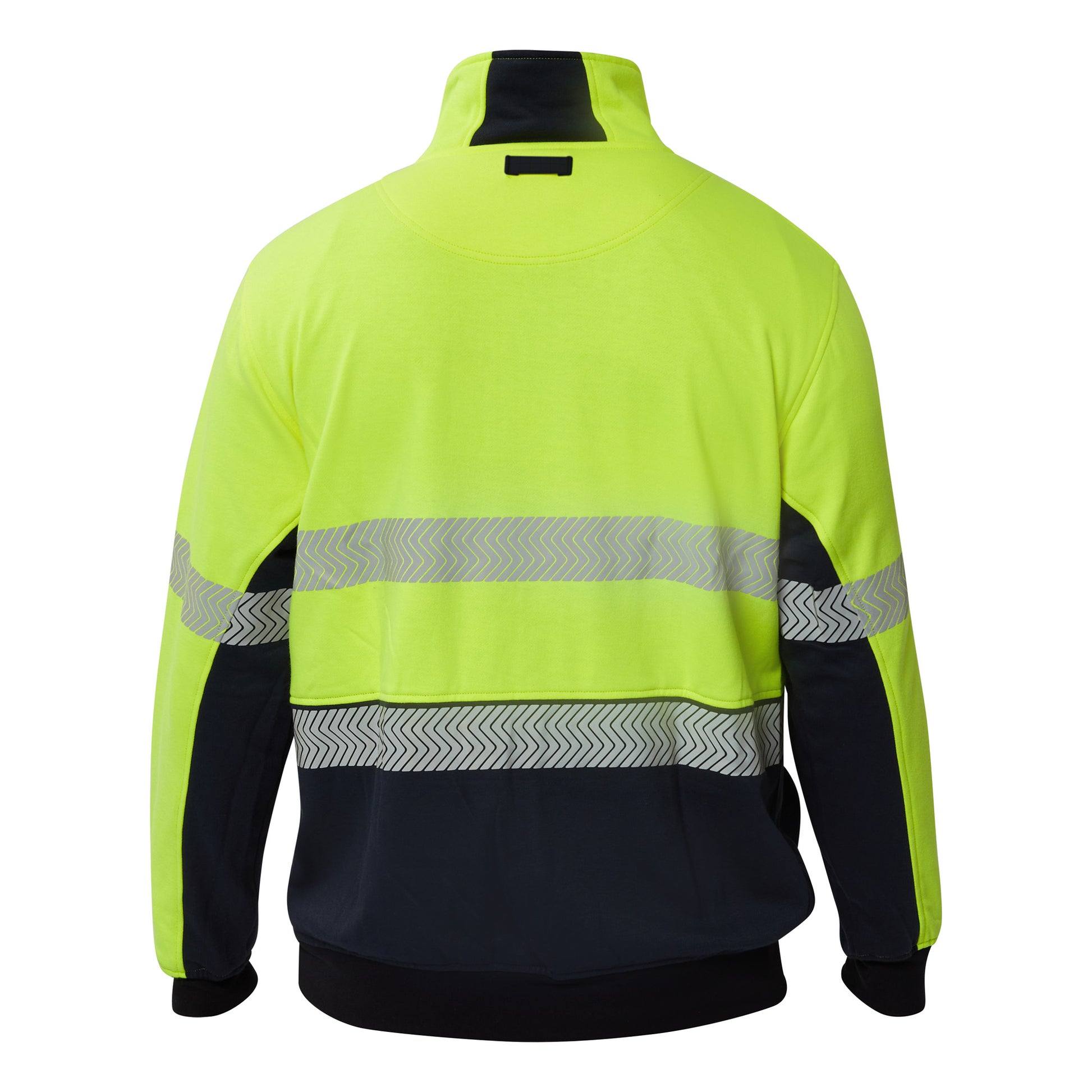 Flamebuster FJV034 Mens FR Hi Vis Segmented Reflective Fleece in Yellow/Navy