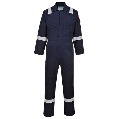 Portwest Bizflame Work Super Light Weight Anti-Static FR Coverall in Navy