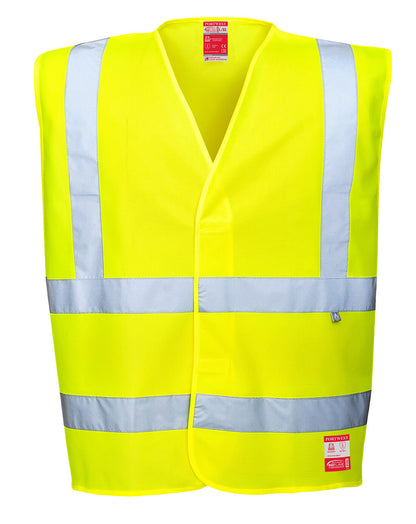 Portwest Bizflame Hi-Vis Anti-Static FR Vest in Yellow