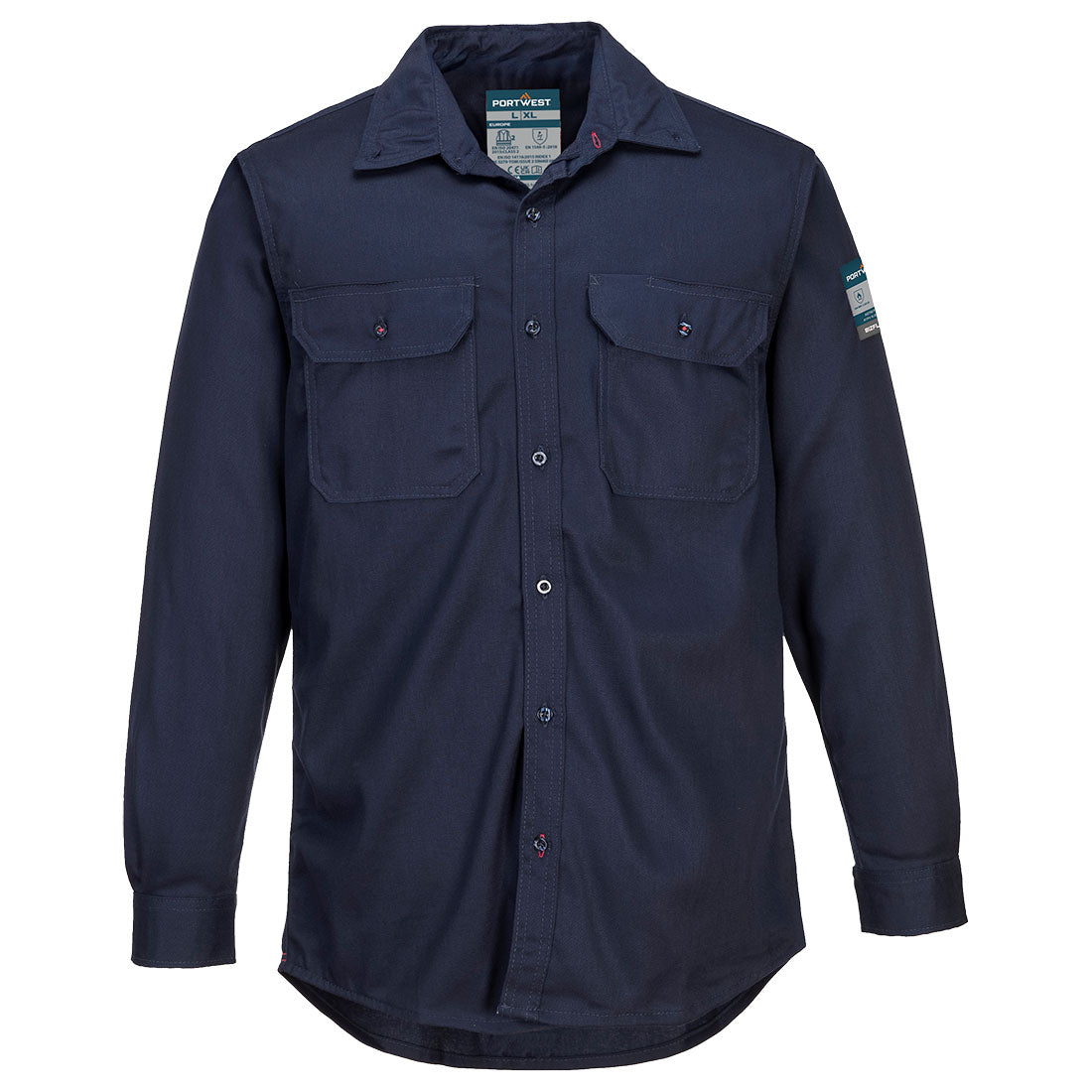 Portwest Bizflame 88/12 FR Work Shirt in Navy