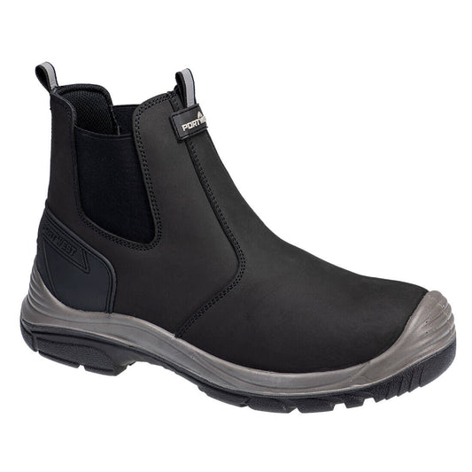 Portwest Steel Action Nubuck Dealer Boot S7 SC FO SR in Black/Grey