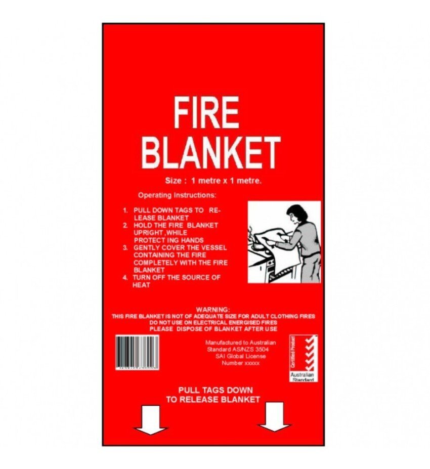 FIRE WORLD FB11 Fire Blanket, 1m x 1m