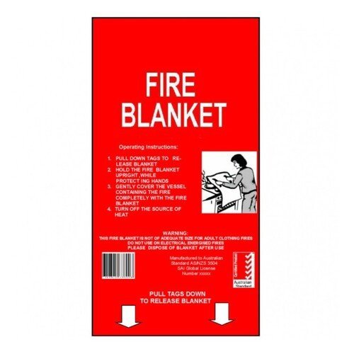 FIRE WORLD FB128 Fire Blanket, 1.8m x 1.2m