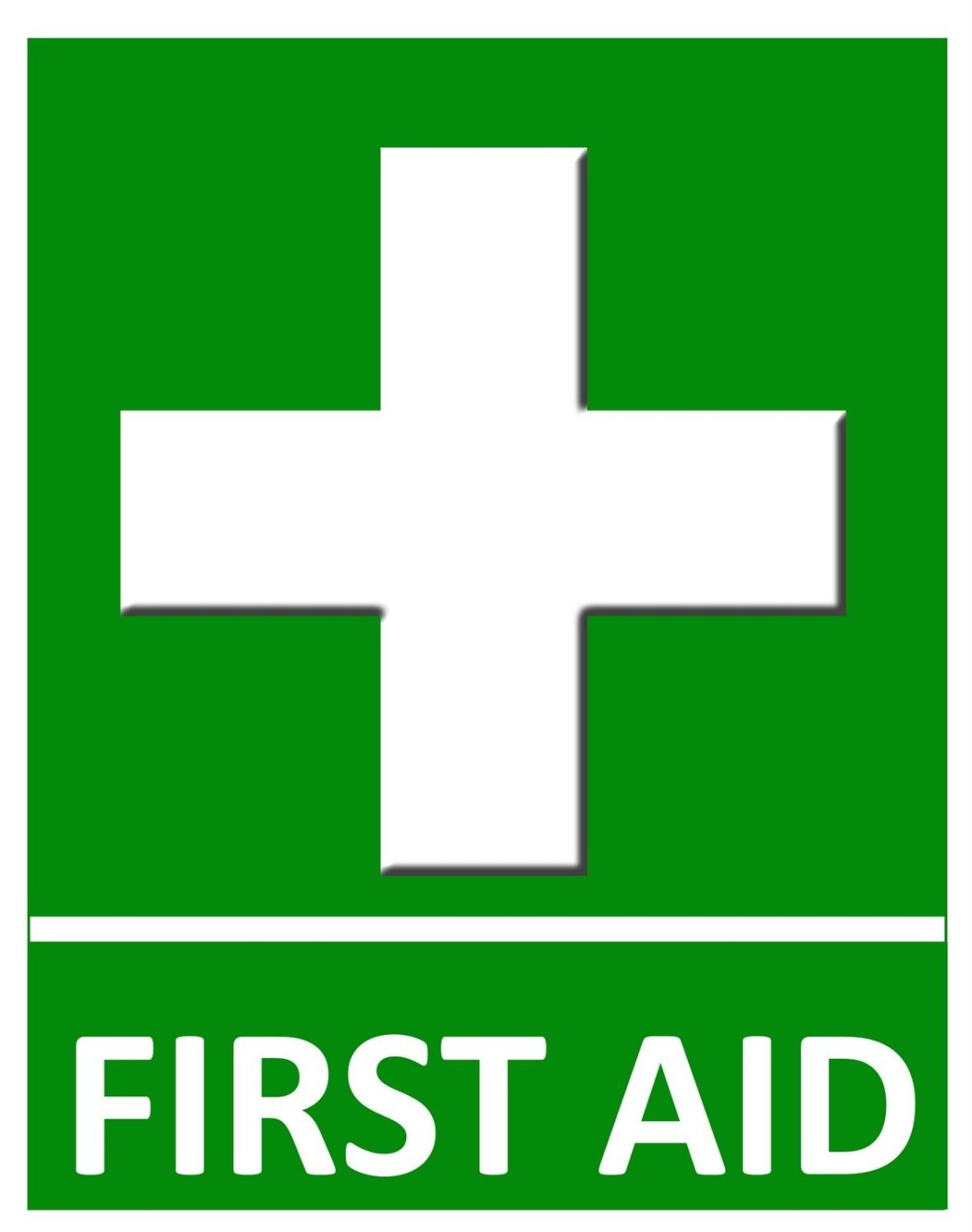 Pratt Safety SB-EFAID0505SQA First Aid Sign, Vinyl, 50mm Square, Pack of 10