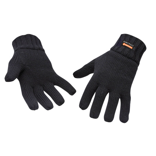 Portwest Knit Glove Insulatex Lined in Black