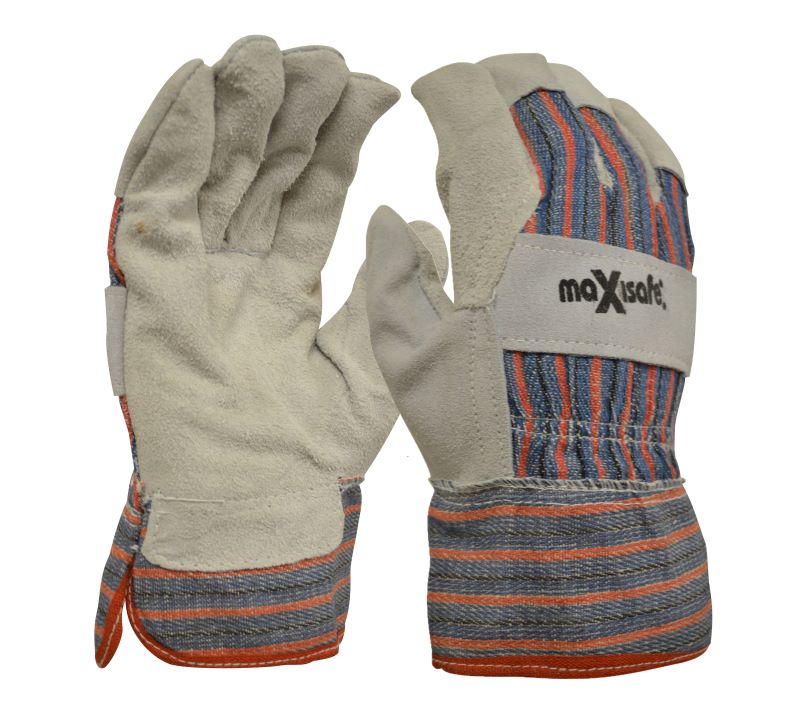 Maxisafe GLC145C Candy Stripe Leather Glove, Retail Carded