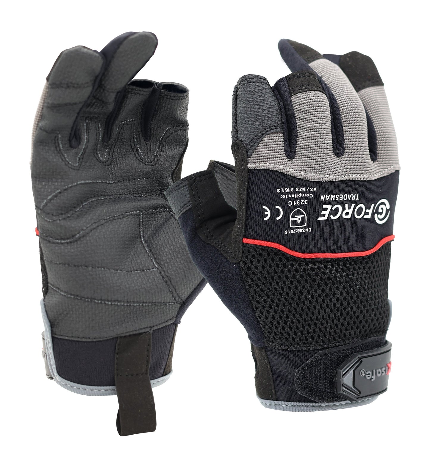 Maxisafe GMF118 G-Force 'Tradesman' 2 Finger Mechanics Gloves