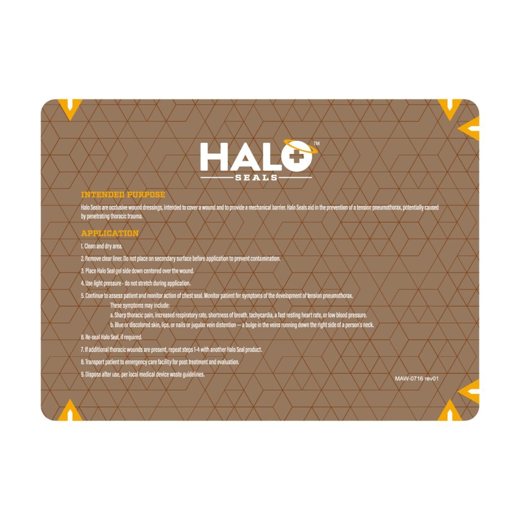 Max Global Products H-CS-2PNV HALO Chest Seal Non-Vented Pack of 2