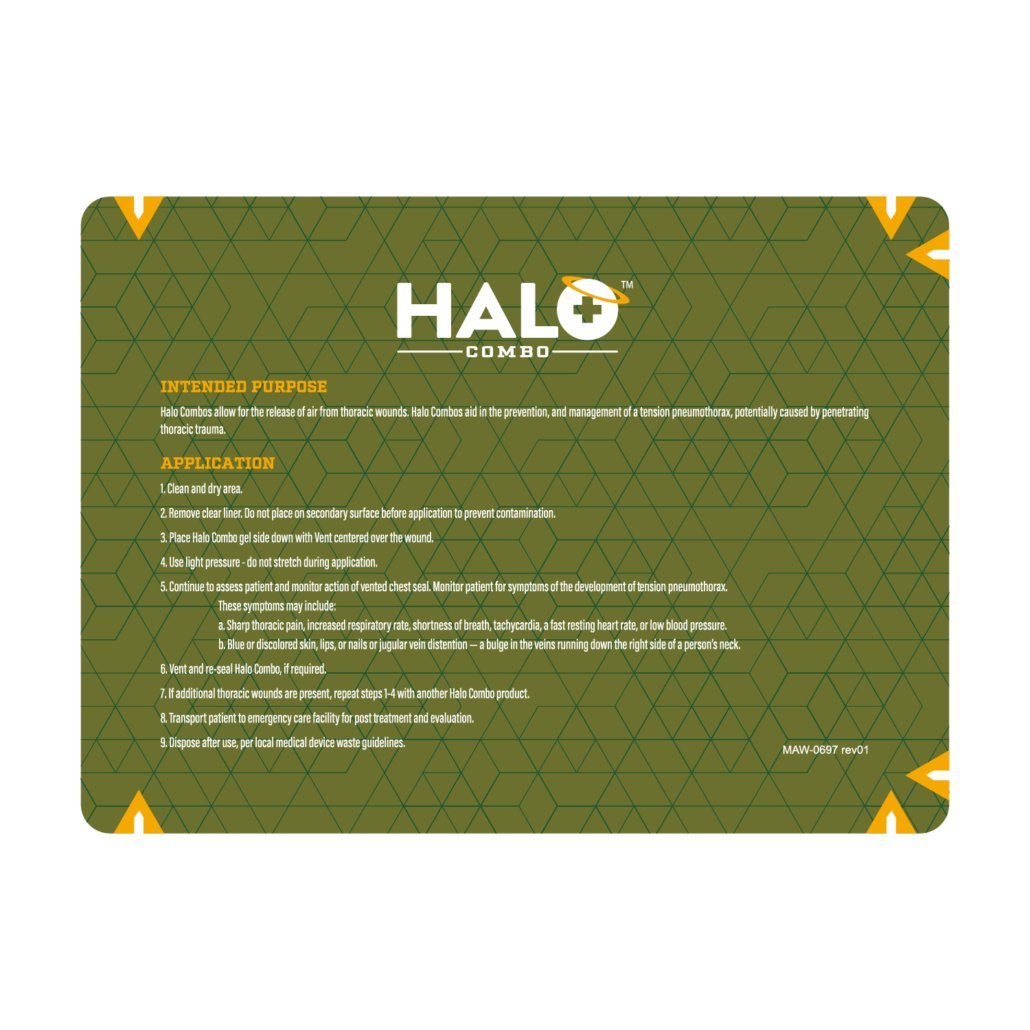 Max Global Products H-CS-COMBO HALO Chest Seal Combo 1 Vented + 1 Non-Vented